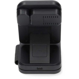 NEDIS bezdrátová nabíječka 3 v 1/ 15 W/ LED indikace provozu/ USB-A/ USB-C/ černá/ kabel 1m