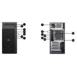 Dell Pro Max Tower T2 FCT2250/1500W/TPM/U7-265K/32GB/1TB SSD/Integrated/vPro/Kb/Mouse/W11 Pro/3Y ProSpt