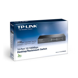 TP-link TL-SF1016DS Switch 16x 10/100M, kovový, Desktop/Rack