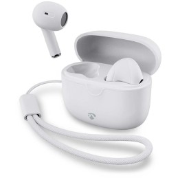NEDIS bezdrátová sluchátka + mikrofon/ TWS/ BT/ 94 dB/ výdrž 16 hodin/ hlasové ovládání/ nabíjecí pouzdro/ USB-C/ bílé