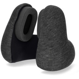 NEDIS bezdrátová sluchátka + mikrofon/ Over-Ear/ BT/ cestovní polštář/ výdrž 11 hod/ hlasového ovládání/ USB-C/ antracit