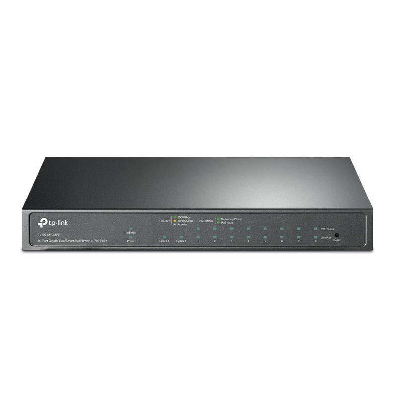 TP-link TL-SG1210MPE Switch 9G, 1SFP, 8x PoE+ (123W), Easy Smart, Desktop