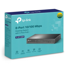 TP-link TL-SF1008P Switch 8x 10/100M, 8x PoE+ (66W), Unmanaged, Desktop