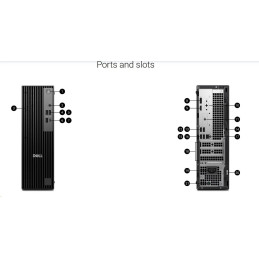 Dell Pro Slim QCS1255/180W/AMD Ryzen 7 8700G/16GB/512GB SSD/Integrated/WLAN/Kb/Mouse/W11 Pro/3Y ProSpt