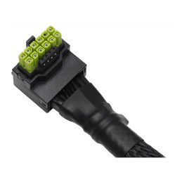 Kabel Asrock 12VHPWR, 12V-2x6 600W, L-Type 90°, černá