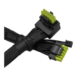 Kabel Asrock 12VHPWR, 12V-2x6 600W, L-Type 90°, černá