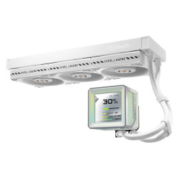 AIOCOOL Asrock Steel Legend 360 LCD, White, 360mm