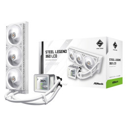 AIOCOOL Asrock Steel Legend 360 LCD, White, 360mm