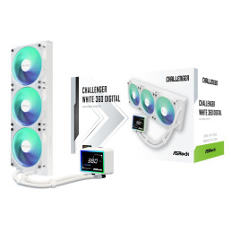 AIOCOOL Asrock Challenger White 360 Digital, ARGB, White, 360mm