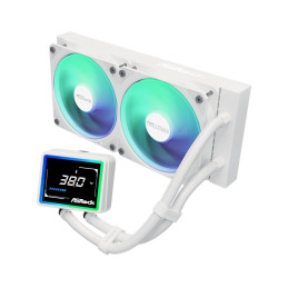 AIOCOOL Asrock Challenger White 240 Digital, ARGB, White, 240mm