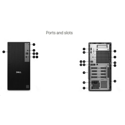 Dell Pro Tower QCT1250/180W/TPM/i7-14700/16GB/512GB SSD/Integrated/Kb/Mouse/W11 Pro/3Y ProSpt