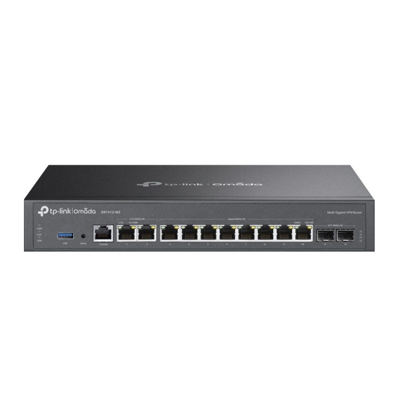 TP-link ER7412-M2 Omada 2.5G VPN Router 2x 2.5G WAN/LAN, 2SFP WAN/LAN, 8G WAN/LAN, 1x USB 3.0