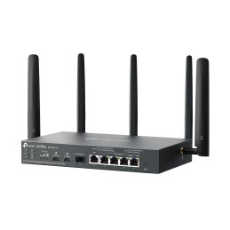 TP-link ER706WP-4G Omada 4G+ Cat6 AX3000 Gigabit Wi-Fi VPN Router 1SFP WAN/LAN, 1G WAN, 4G WAN/LAN (4x PoE+ 45W), 2x Nan