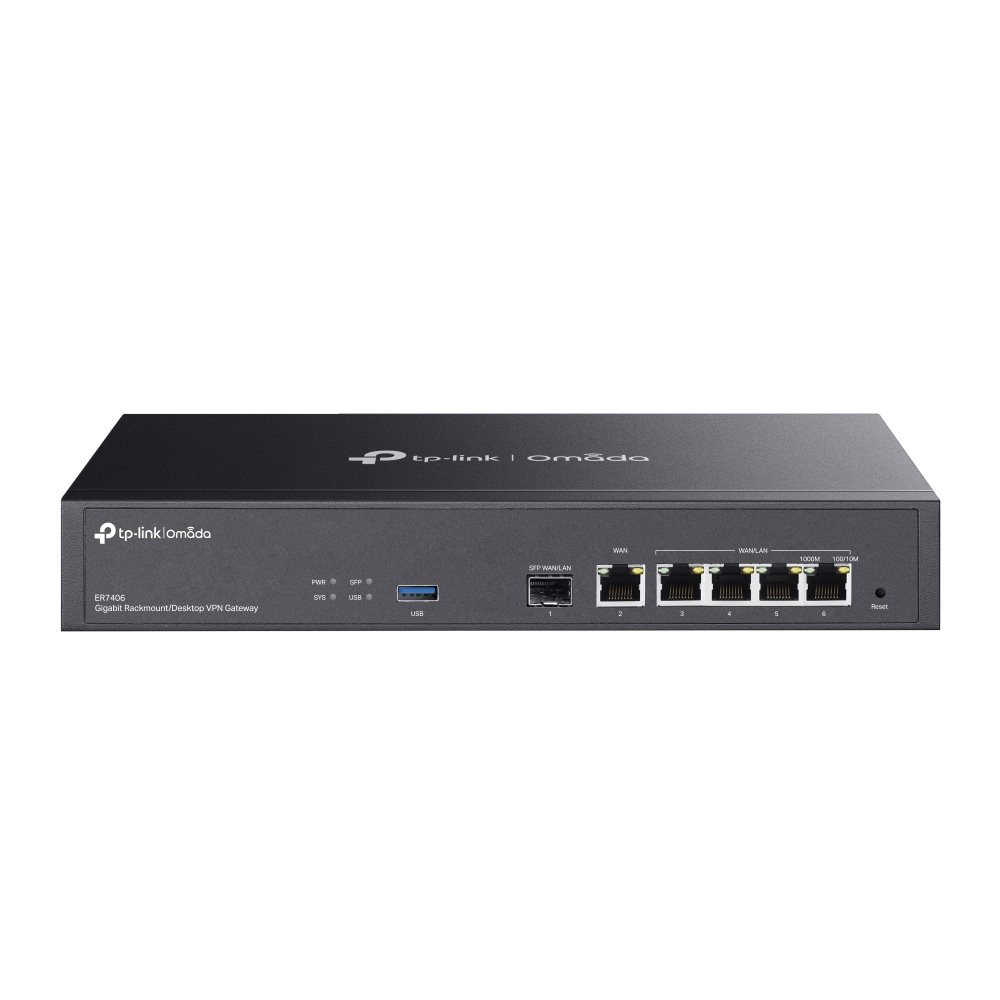 TP-link ER7406 Omada Gigabit VPN Router 1SFP WAN/LAN, 1G WAN, 4G WAN/LAN