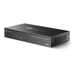 TP-link VIGI NVR1004H-4P PoE NVR, 4 kanály, 80Mbps, 4PoE+ (53W), 1xSATA (10TB), Audio, 2xUSB 2.0, HDMI, VGA