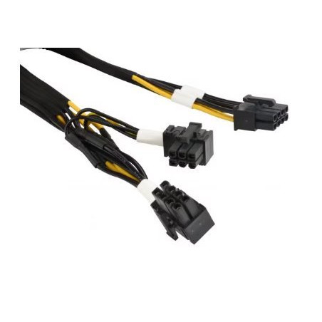 SUPERMICRO 16pin (12VHPWR 2x6+4S) to McHi 2x4Y,PH3.0,30cm,6.25A/p,16NO,RoHS (pro H100) GPU Power Cable