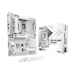 MB Asrock B860 CHALLENGER WIFI WHITE /LGA1851/4xDDR5/M.2/W7+BT5.4/HDMI/ATX, White