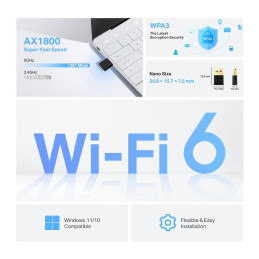 TP-Link Archer TX20U Nano bezdrátový USB Wi-Fi 6 adaptér
