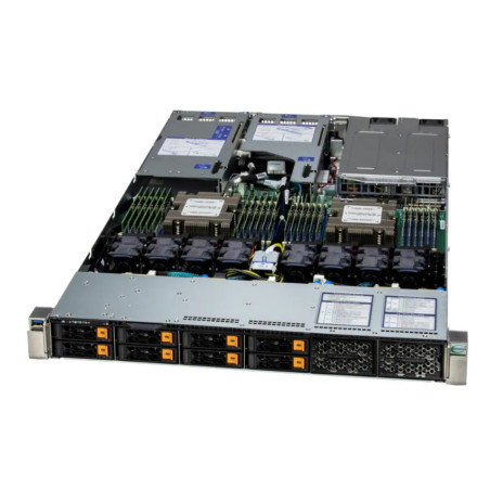 SUPERMICRO 1U  Supermicro assembled server based on AS-1125HS-TNR, 2x Genoa 9124 CPU, 16x 16GB DDR5-5600, 2x SSD 2.5" NV