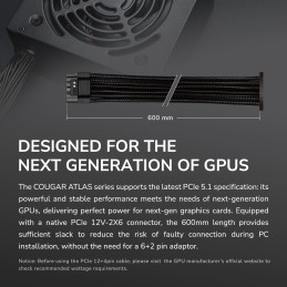 COUGAR PC zdroj ATLAS 750W 80+ Bronze (ATX 3.1)