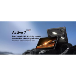 BLACKVIEW Rugged Tab Active 7 LTE 8GB/128GB 11",BLACK,Helio G81 Octa-core 2.0GHz,13MP/16MP+20MP,Night vision,Android 15