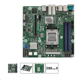 ASRock Rack B650D4U3-2L2Q/BCM - AM5, B650E, 4xDDR5 ECC/nonECC UDIMM, 4x SATA, 1xM.2, 3x PCIe, 2x1GB + 2x25GB Lan, IPMI