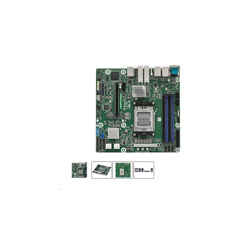 ASRock Rack B650D4U3-2L2Q/BCM - AM5, B650E, 4xDDR5 ECC/nonECC UDIMM, 4x SATA, 1xM.2, 3x PCIe, 2x1GB + 2x25GB Lan, IPMI