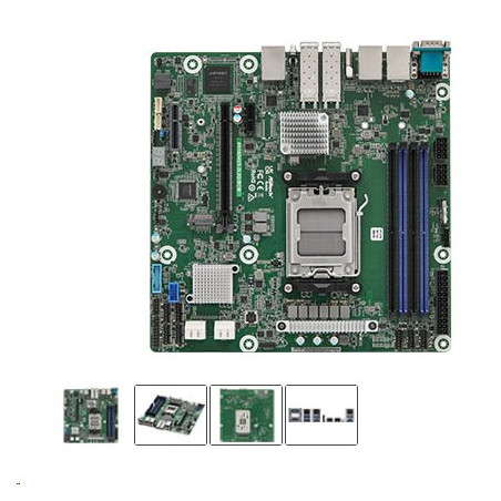 ASRock Rack B650D4U3-2L2Q/BCM - AM5, B650E, 4xDDR5 ECC/nonECC UDIMM, 4x SATA, 1xM.2, 3x PCIe, 2x1GB + 2x25GB Lan, IPMI