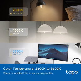 TP-link Tapo L430C Chytrá Wi-Fi LED žárovka, barevná, 2500-6500K, E14