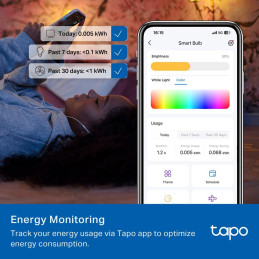 TP-link Tapo L430C Chytrá Wi-Fi LED žárovka, barevná, 2500-6500K, E14
