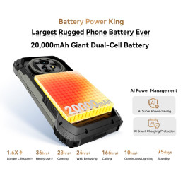 BLACKVIEW Rugged XPLORE 2 Black,6.73" AMOLED 3200x1440 120Hz 12/256Gb MT 8300 Octa-Core 3.35GHz,50+20MP,Night Vision