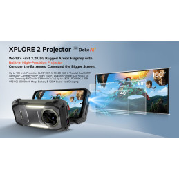 BLACKVIEW Rugged XPLORE 2 Projector Black,6.73" AMOLED 3200x1440 120Hz 12/256Gb MT 8300 Octa-Core 3.35GHz,50+20MP,NightV