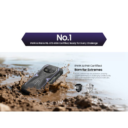 BLACKVIEW Rugged ROCK 2 5G 6.67" BLACK,HD+ 1640x720,12+256GB,T8100 Octa-Core 2.2GHz,13MP/16MP,NFC,15000mAh,Android 16
