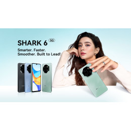BLACKVIEW SHARK 6 5G 6.88" MINT,FHD 1640x720,4+128GB,T8100 octa-core up to 2.2GHz,13MP/8MP&16+2MP,5000mAh,Android 15