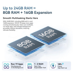 BLACKVIEW WAVE 10 LTE 6.88" BLACK,HD IPS 720x1640,8+128GB,UMS9230E Octa Core 1.6GHz,13MP/32MP,FaceID,5000mAh,Android 16