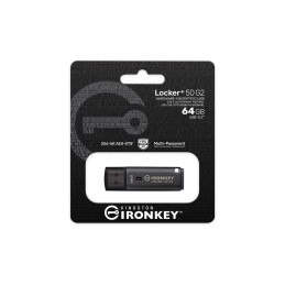 Kingston flash disk 64GB IronKey Locker+ 50 G2 FIPS 197 AES-256