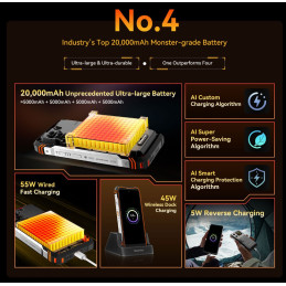 BLACKVIEW Rugged XPLORE 1 5G Rugged 6.78",FHD 2460x1080,12+256GB,Octa-core 2.4Ghz,50+64MP+20MP,Night,20000mAh,Android 15
