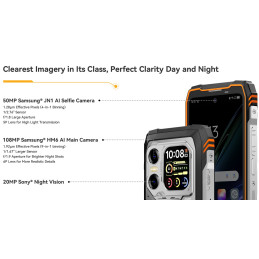 BLACKVIEW Rugged XPLORE 1X 5G Rugged 6.78",FHD 2460x1080,12+256GB,Octa-core 2.4Ghz,50+64MP+20MP,Night,20000mAh,Andr 15
