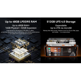 BLACKVIEW Rugged XPLORE 1X 5G Rugged 6.78",FHD 2460x1080,12+256GB,Octa-core 2.4Ghz,50+64MP+20MP,Night,20000mAh,Andr 15