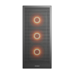 COUGAR PC skříň MX230 Black RGB Mid Tower Mesh Front Panel 4 x 120mm ARGB Fans TG Left Panel