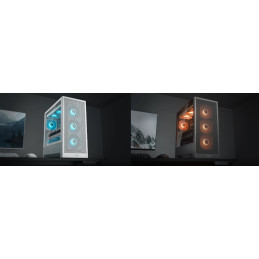 COUGAR PC skříň MX230 Black RGB Mid Tower Mesh Front Panel 4 x 120mm ARGB Fans TG Left Panel