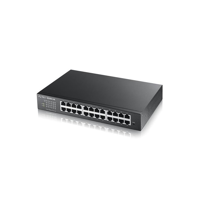 ZyXEL GS1900-24E, 24p (24Gigabit RJ45,), IPv6, WebManaged, Fanless (green), Desktop