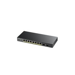 ZyXEL GS1900-10HP 10-port Desktop Gigabit Web Smart switch: 8x Gigabit metal + 2x SFP, IPv6, 802.3az (Green), PoE 802.3a