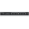 ZyXel GS1915-8, 8-port GbE Smart hybrid mode Switch, standalone or NebulaFlex Cloud, desktop, fanless