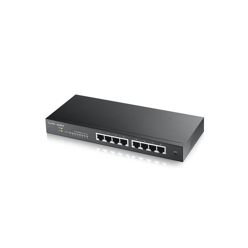 ZyXEL GS1900-8, 8p v.2 (8Gigabit RJ45,), IPv6, WebManaged, Fanless (green),