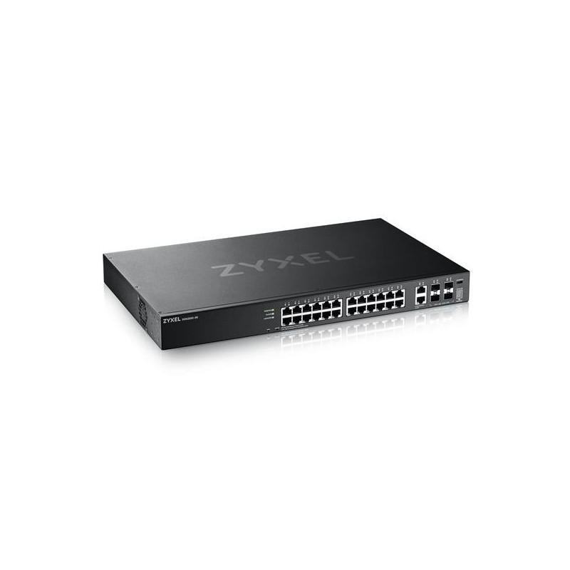ZyXEL XGS2220-30, L3 Access Switch, 24x1G RJ45 2x10mG RJ45, 4x10G SFP+ Uplink, incl. 1 yr NebulaFlex Pro