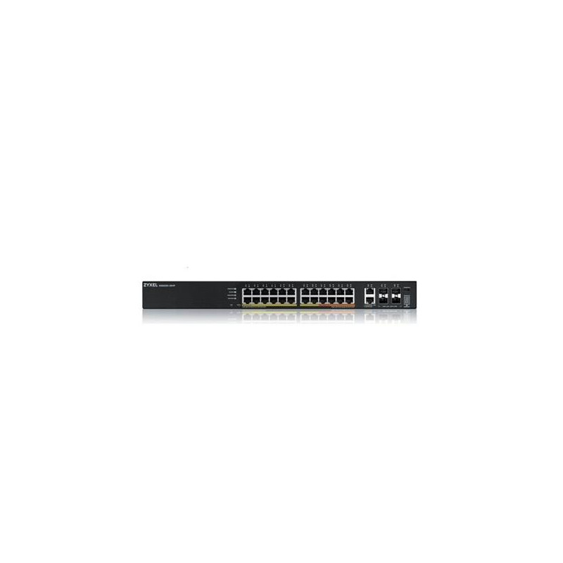 ZyXEL XGS2220-30HP, L3 Access Switch, 400W PoE, 16xPoE+/10xPoE++, 24x1G RJ45 2x10mG RJ45, 4x10G SFP+ Uplink, incl. 1 yr