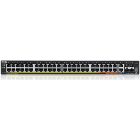 ZyXEL XGS2220-54FP, L3 Access Switch, 960W PoE, 40xPoE+/10xPoE++, 48x1G RJ45 2x10mG RJ45, 4x10G SFP+ Uplink, incl. 1 yr