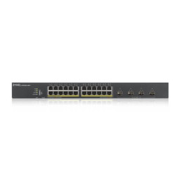 Zyxel XGS1935-28HP, 28 Port Lite-L3 Smart Managed PoE Switch, 24x Gigabit PoE and 4x 10G SFP+, hybrid mode, standalone o