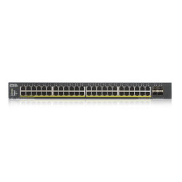 Zyxel XGS1935-52HP, 52 Port Lite-L3 Smart Managed PoE Switch, 48x Gigabit PoE and 4x 10G SFP+, hybrid mode, standalone o